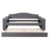 Twin Size Upholstered Daybed With Storage Armrests, Trundle And Latest Integrated Bluetooth Audio System - Gray - Image 18