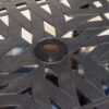 Enchantia - Outdoor Square Dining Table With Weave Tabletop And Flared Legs - Copper - Image 8