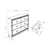 Almera - Glitter Dresser - White - Image 3