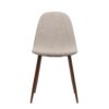 Elegant Wheat Fabric Dining Chair Set With Iron Legs - Dark Walnut - Image 5