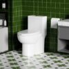 Gloss Tornado Flush 1 Piece Toilet With Soft Closing Seat, Water Saving Dual Flush - Gloss White - Image 4