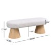 Dining Bench For Dining Room, Upholstered Bedroom End Of Bed Entryway Bench Fabric Ottoman For Living Room - Beige - Image 3