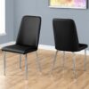 Dining Chair, Side, Upholstered For Dining Room, Comfortable Seating (Set of 2) - Black - Image 5