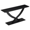 Console Table With Cross Leg Base And Reinforced Support Plate - Black - Image 6
