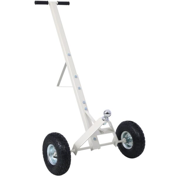 Trailer Dolly With Pneumatic Tires 600 Lb. Capacity Heavy Duty Steel - Gray