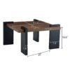 Walnut Colored Coffee Table, Suitable For Modern Minimalist Living Rooms And Leisure Areas - Walnut - Image 3