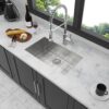 Undermount Sink Deep Kitchen Basin - Brushed Nickel - Image 2