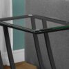 Accent Table, C - Shaped, Tempered Glass, Versatile Use - Black - Image 5