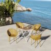 2 Piece Durable Single Chair With Mesh Hollow Out Design -Yellowish Brown - Image 14