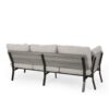 Mid Century Modern 3 Seater Sofa With Pillow Cushions - Light Gray - Image 6