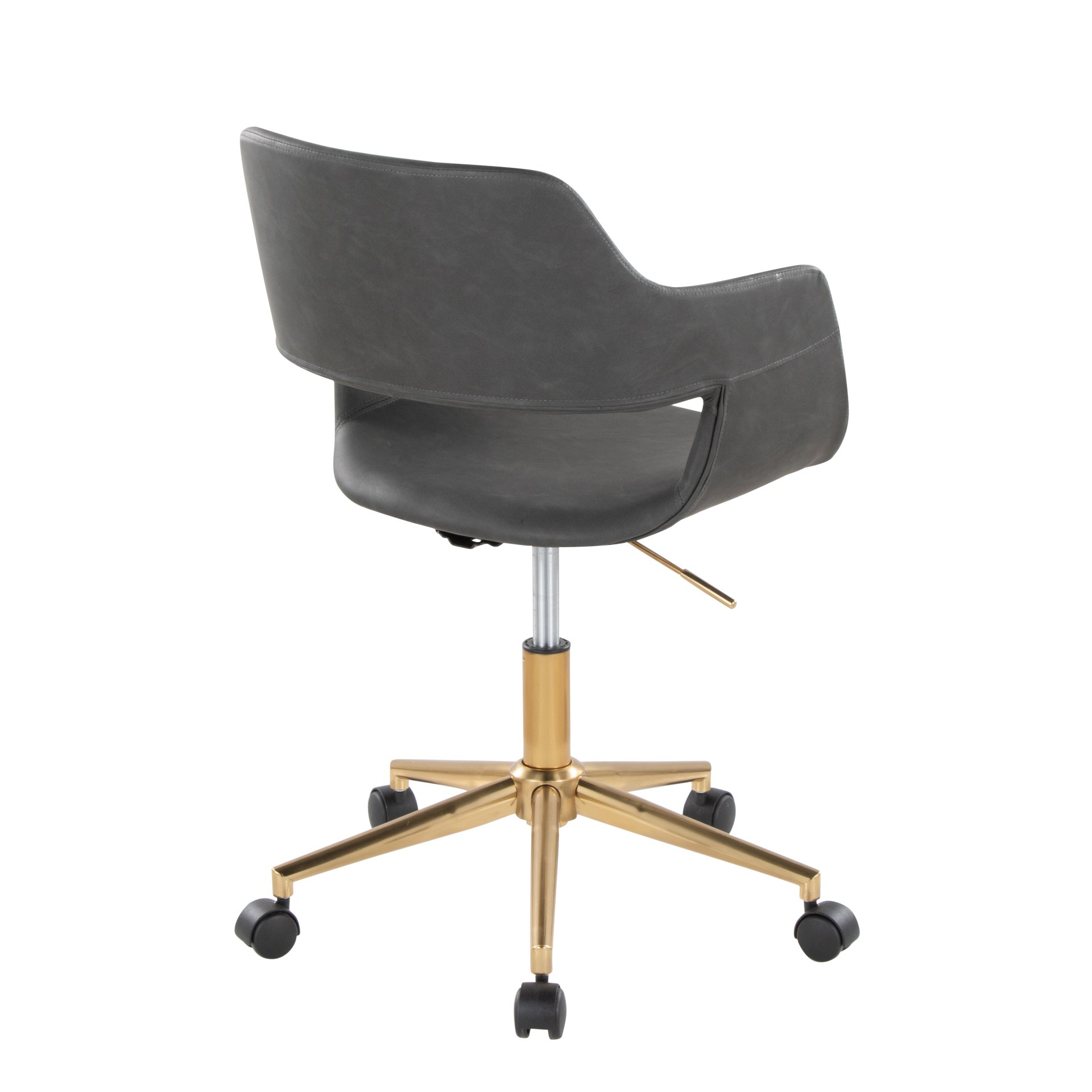 Margarite - Contemporary Task Chair - Gold / Gray - Image 3