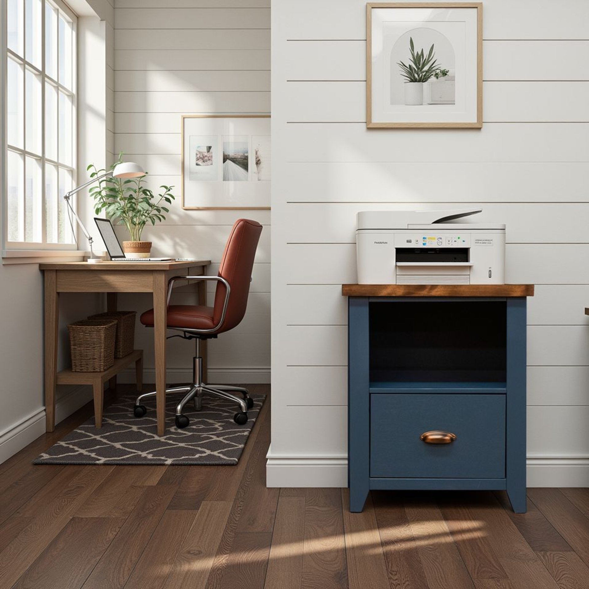 Nantucket - Drawer File - Blue Denim, Whiskey - Image 4