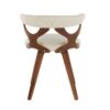 Gardenia - Mid-Century Modern Dining / Chair With Swivel - Walnut / Cream - Image 4