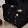 Convertible Sectional Sofa Bed Set With Armrest Storage, Cup Holder, USB - Black - Image 7