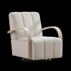 360° Swivel Accent Chair With Armrests, Comfy Lounge Chair - Beige