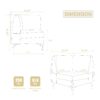 Modular Sectional Sofa Corner Seat, Middle Seat Module Couch - Gray - Image 2