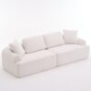 Compression Sofa: 4 Seater Combined Sofa, Crochet Yarn Fabric, Full Sponge Compression Sofa, Combined Sofa With 4 Pillows For Home Living / Home Furniture / Apartment - Beige - Image 13