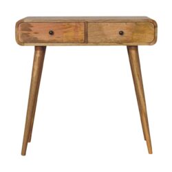 Curved Hallway Table - Oak
