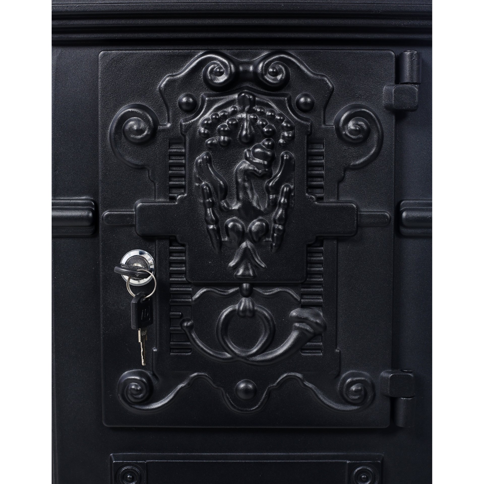 Mailboxs Residential Large Capacity Letter Box Aluminum Outdoor Rainproof Postbox Statue - Black - Image 15