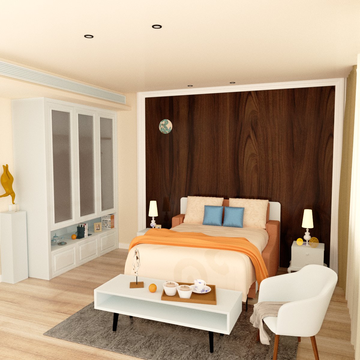 Morden Deisgn Vertical Murphy Bed With Sofa For Bedroom Or Guestroom White Wall Bed Space Saving Hidden Bed With New Style Gas Struts - Orange - Image 6