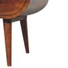 Large Circular Open Bedside Table - Brown - Image 7