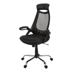 Office Chair, Adjustable Height, Swivel, Ergonomic, Armrests, Contemporary / Modern - Black