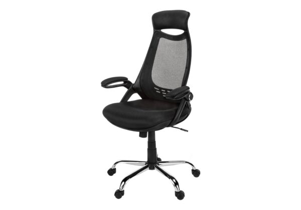 Office Chair, Adjustable Height, Swivel, Ergonomic, Armrests, Contemporary / Modern - Black