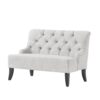 Nicole - French Style Upholstered Loveseat With Tufted Backrest - Light Gray - Image 6