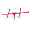 Drywall Panel Lifter Drywall Panel Hoist Jack Lifter Jack Rolling Caster Panel Hoist 11Ft - Red - Image 4