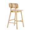 Bari - Indoor Wood Barstool (Set of 2) With And Rattan Backrest - Natural - Image 10