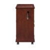 Traditional End Table With Charging Station, Narrow Side Table With USB Ports And Outlets - Red Walnut - Image 11