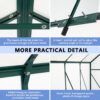 6X10Ft Polycarbonate Greenhouse Raised Base And Anchor Aluminum Heavy Duty Walk-In Greenhouses For Outdoor Backyard In All Season - Green - Image 8
