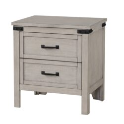 Alexandria - Nightstand, Mountain Mist Finish - Gray