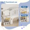 Versatile Toddler Slide With 11 - 1 Activity Center - Gray / Ivory - Image 11