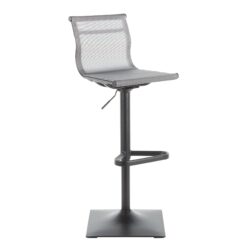 Mirage - Contemporary Barstool - Black / Silver Mesh