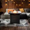 28" Square Fire Pit Table - Brown - Image 10