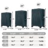 20" / 24" / 28" 3 Pieces / Set Spinner Wheel Luggage, Carry On Suitcase, Matching Color, TSA Combination Lock - Emerald - Image 3