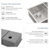 Undermount Double Bowl Kitchen Sink 16 Gauge With 9" Deep Basin - Brushed Nickel - Image 10