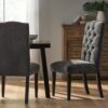 Harriet - Tufted Dining Chair (Set of 2) - Dark Gray - Image 7