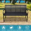 Patio Bench Steel - Black - Image 6