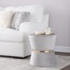 Gemma - Contemporary / Glam Ottoman - Silver / Gold - Image 5