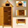 Outdoor Storage Cabinet Tool Shed Wooden Garden Shed - Natural - Image 3