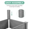 Over Ground Raised Garden Bed Large Long Planter Box - Gray - Image 6