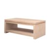 Modern Wood Coffee Table With Beaded Trim, Light, Farmhouse & Coastal Living Room Furniture - Natural - Image 6