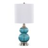 Belle - Contemporary Lamp (Set of 2) - Clear Sapphire Blue / Nickel / White - Image 2