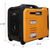 Super Quiet Inverter Generator 5.5Kw Portable Electric & Remote Start Aluminum, 224Cc 4 Stroke - Orange - Image 3