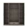 4 Door Wardrobe With 1 Drawer - Gray - Image 2