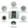 88.98" Outdoor Metal Storage Shed With Window - White - Image 10