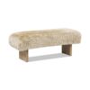 Leda - Sheepskin Fur Rectangular Accent Bench - Natural Blonde - Image 10