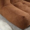 Modern Indoor Fluffy Bean Bag Chair With Memory Foam And Ottoman Super Soft Velvet - Brown - Image 14